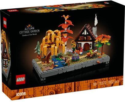 LEGO Icons Autumn Cottage Garden Model Kit for Adults 11372