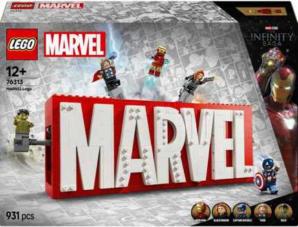 LEGO Marvel: MARVEL Logo & Minifigures Building Toy 76313
