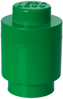 LEGO Opbergbox Brick 1 Rond - Polypropyleen - Groen