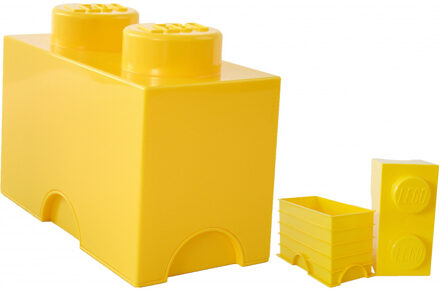 LEGO Opbergbox Brick 2, Geel - LEGO