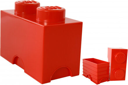 LEGO Opbergbox Brick 2 - Polypropyleen - Rood