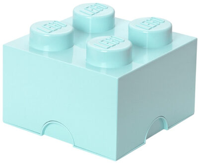 LEGO Opbergbox Brick 4, Aquablauw - LEGO