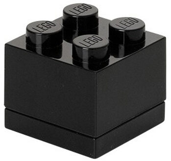 LEGO Opbergbox Mini Brick 4 - Polypropyleen - Zwart