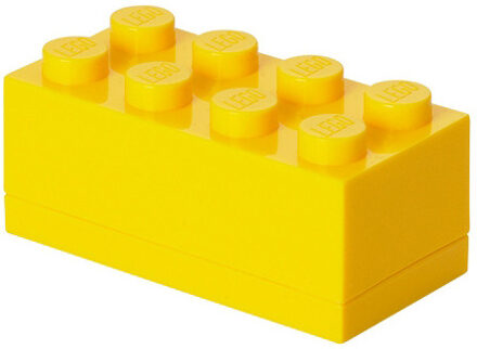 LEGO Opbergbox Mini Brick 8 - Polypropyleen - Geel