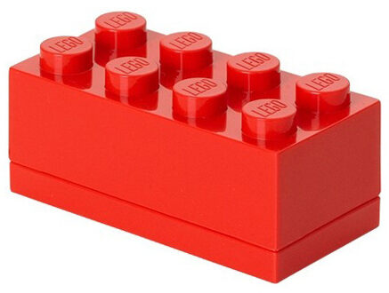 LEGO Opbergbox Mini Brick 8 - Polypropyleen - Rood