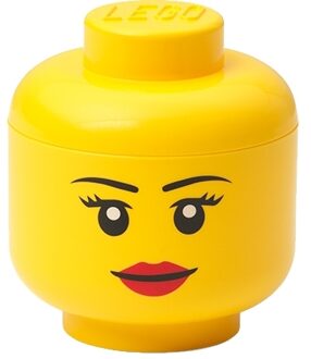 LEGO Opbergdoos LEGO-hoofd Girl, Geel - Polypropyleen - LEGO