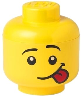 LEGO Opbergdoos LEGO-hoofd Silly, Geel - Polypropyleen - LEGO