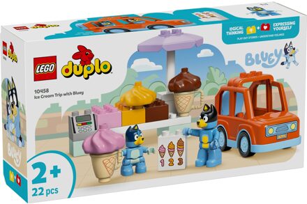 LEGO® DUPLO® Bluey Ice Cream Trip with Bluey Toddler Toy 10458