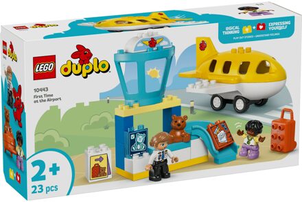 LEGO® DUPLO® Town First Time at the Airport Building Toy for Pretend Play 10443