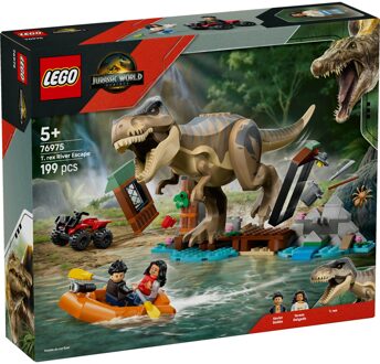 LEGO® Jurassic World T. rex River Escape Dinosaur Figure Building Set 76975