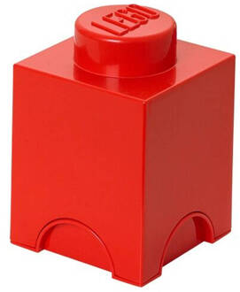 LEGO Set van 2 - Opbergbox Brick 1, Rood - LEGO