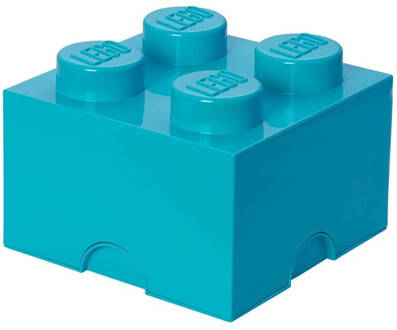 LEGO Set van 2 - Opbergbox Brick 4, Azuurblauw - LEGO