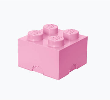 LEGO Set van 2 - Opbergbox Brick 4, Lichtroze - LEGO