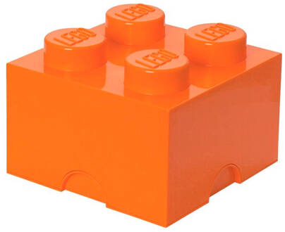 LEGO Set van 2 - Opbergbox Brick 4, Oranje - LEGO