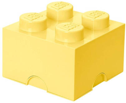 LEGO Set van 2 - Opbergbox Brick 4, Pastelgeel - LEGO