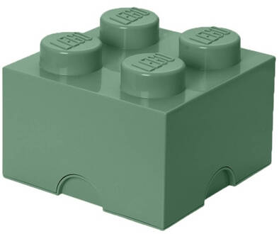 LEGO Set Van 2 - Opbergbox Brick 4, Zandgroen - Lego