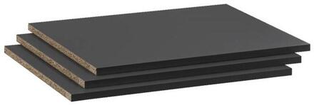 Legplankenset Genua (3 Stuks) - Antraciet - 59 Cm - Spaanplaat - Grijs