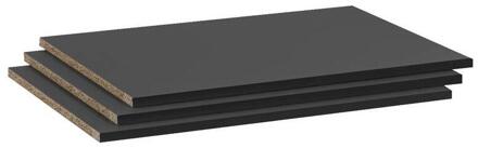 Legplankenset Genua (3 Stuks) - Antraciet - 73 Cm - Spaanplaat - Grijs