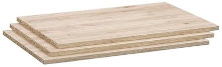Legplankenset Genua (3 Stuks) - Eikenkleur - 73 Cm - Spaanplaat - Beige