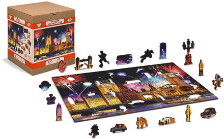 Legpuzzel Londen nacht puzzel in hout 300 stuks | Wooden City