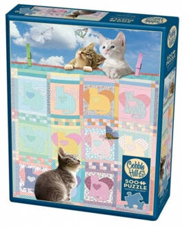 Legpuzzel Quilted Kittens Karton 500 Stukjes