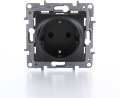 Legrand Inbouwstopcontact Niloé 2-polig Ongeaard Antraciet Ip20