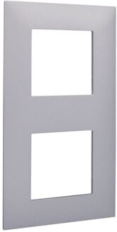 Legrand Vanela Next Dubbele Afdekplaat Horizontaal/verticaal Grijs 71mm