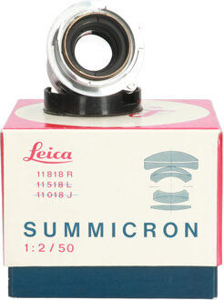 Leica Tweedehands Leica Summicron-M 11818 50mm f/2.0 Chrome CM3196 Zwart
