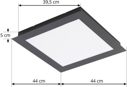 Leicy LED plafondlamp RGBW Tuya 44 cm zwart, wit