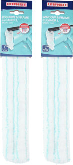 Leifheit Set van 2x stuks leifheit raamwisser/raamtrekker vervangingsdoek 33 cm