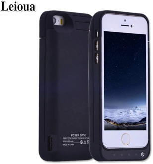 Leioua Battery Case 4200mah Cover Case Chargering New External Portable Power Bank With Holder For Iphone 5 5c 5s Se