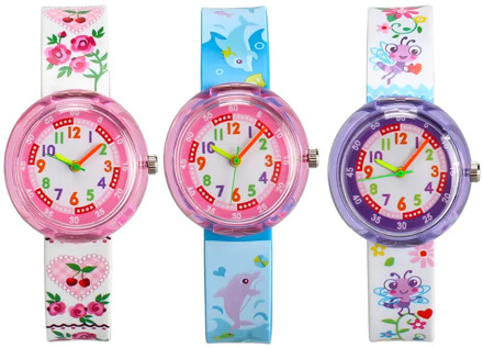 Leisure Children Watch Girl Watches The Silicone Plastic Quartz Watch Small and Pure and Fresh Lovely Students