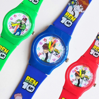 Leisure pentium silicone handsome cartoon baby watches Kids bracelet boy fashion ben10 children electronic watch for kid gift