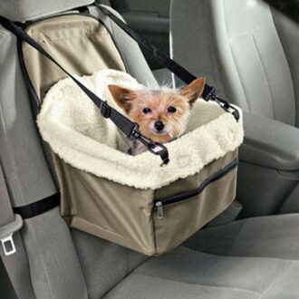 Leisure Solid Hond Auto Seat Cover Opvouwbare Hangmat Pet Carriers Bag Carrying Voor Kleine Honden Transportin Perro Autostoel Hond groen / M