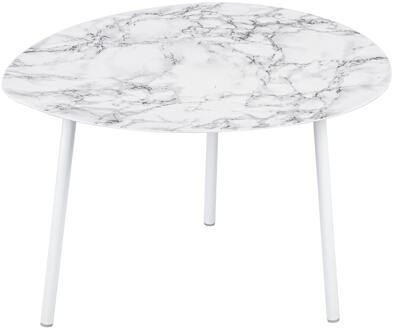 Leitmotiv Bijzettafel Ovoid Marble Look Large - Wit