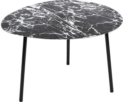 Leitmotiv Bijzettafel Ovoid Marble Look - Zwart