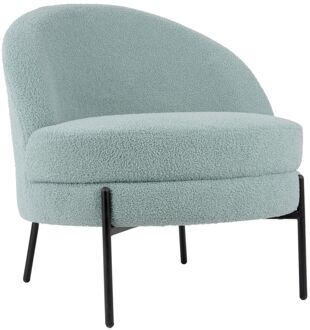 Leitmotiv Fauteuil Noble Teddy Curl - Mistige blauw