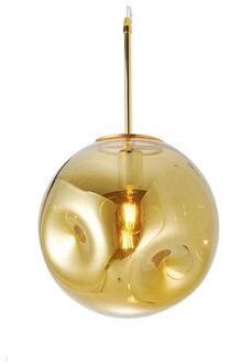 Leitmotiv hanglamp Blown 30 cm glas brass Goudkleurig