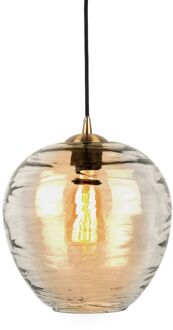 Leitmotiv Pendant lamp Glamour Globe glass amber brown Bruin