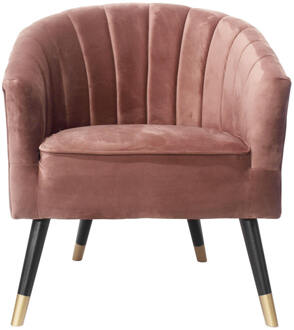 Leitmotiv Royal Velvet Fauteuil Roze