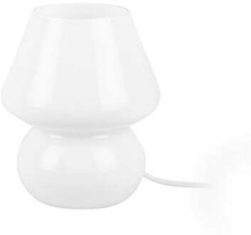Leitmotiv Tafellamp Glass Vintage - Wit - Ø16cm