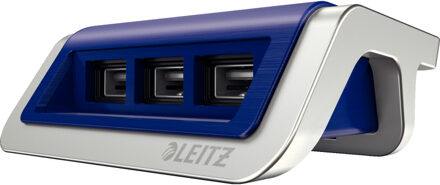 Leitz Style USB-oplader - 3 Poorten - Titanium Blauw