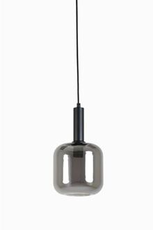 Lekar Hanglamp 16x26 cm zwart + smoke glas
