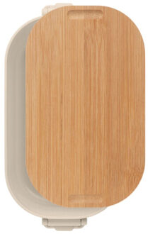 Lekker pp plastic lunchbox 700ml - maat One size Beige