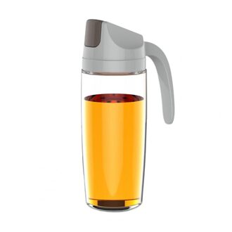 Lekvrij Glazen Fles Olie Kan Automatische Opening Kruiden Dispenser Met Handvat grijs 630ml