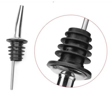 Lekvrije Food-Grade Roestvrij Staal Wijn Olie Flessenstop Keuken Bar Gereedschap Cap Uitloop Stopper Mond Speciale voor Barmannen