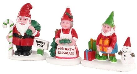 Lemax Christmas Garden Gnomes- Set Of 3