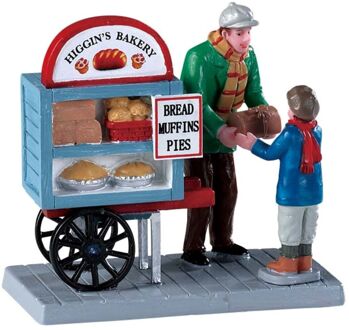 Lemax Delivery bread cart