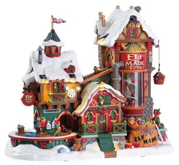 Lemax Elf made toy factory with 4.5v adaptor (aa)