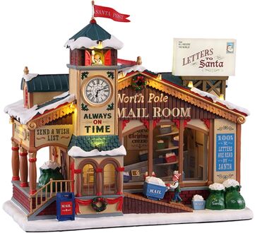 Lemax 'North Pole Mail Room' - Verlicht gebouw met animatie & Multicolor